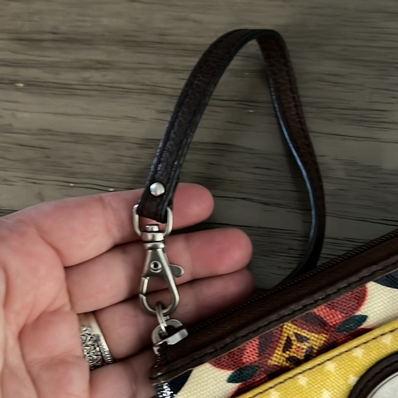 FOSSIL VINTAGE KEY-PER SMALL FLORAL WALLET - Picture 5 of 15